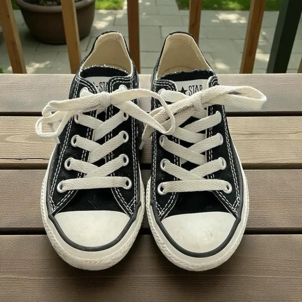 Converse All Star Chuck Taylor Low Cut Black Sneakers Casual Toddler Size 11
